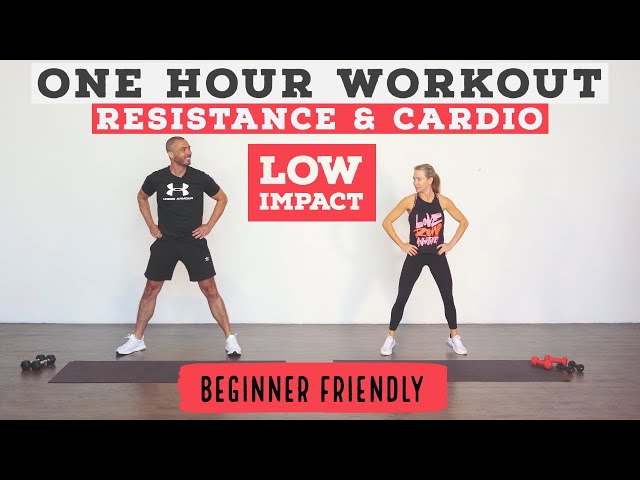 1 HOUR TOTAL body resistance and cardio workout/Low Impact//standing u0026 no equipment options class=