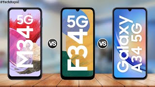 Samsung Galaxy M34 5g vs Samsung Galaxy F34 5g vs Samsung Galaxy A34 5g | Price | Full Comparison