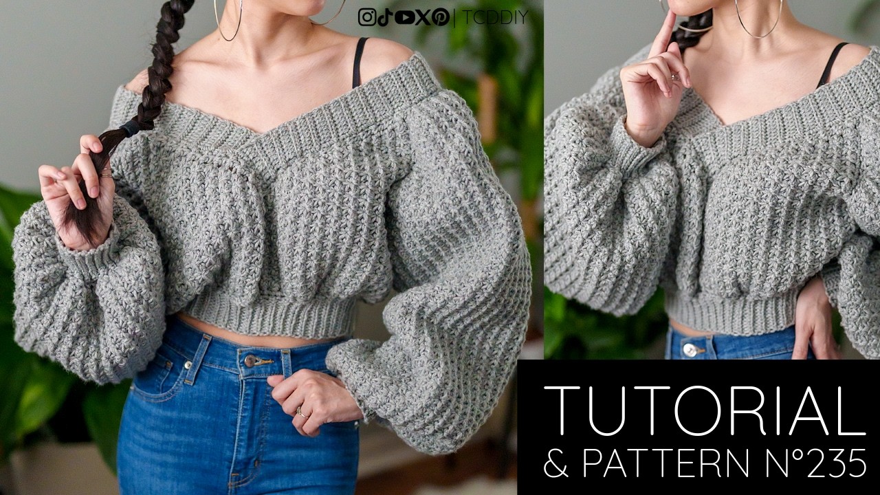 How to Crochet: Oversized Sweater | Pattern & Tutorial DIY