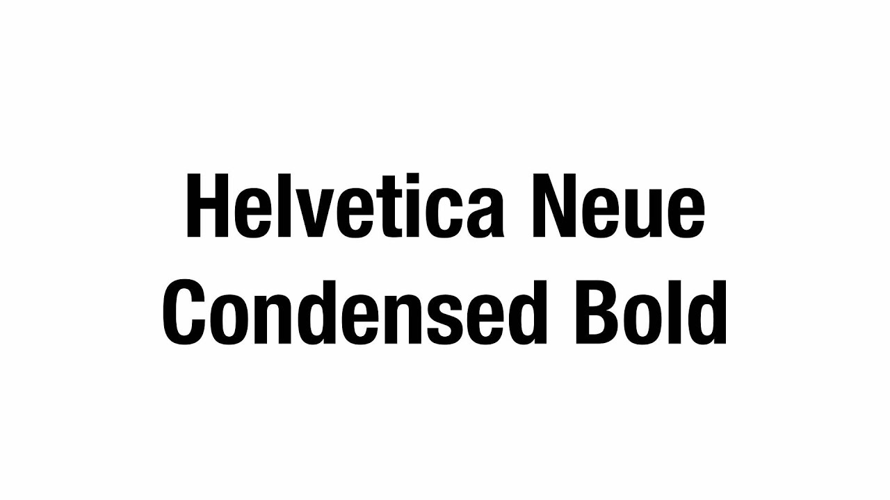 helvetica neue condensed