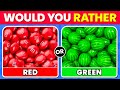 Would you rather red food vs green food edition  quiz time