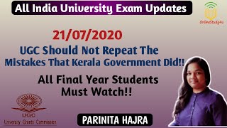 Ugc news today on exam 2020 guidelines for examination 1