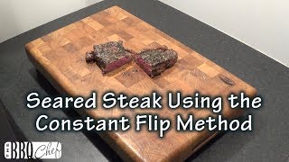 Seared Steak using the constant flip method on a Steel Plancha by The BBQ Chef