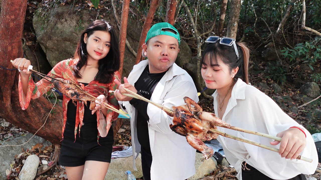 [Episode 20]-Beautiful Waterfall, Delicious Grilled Chicken ...