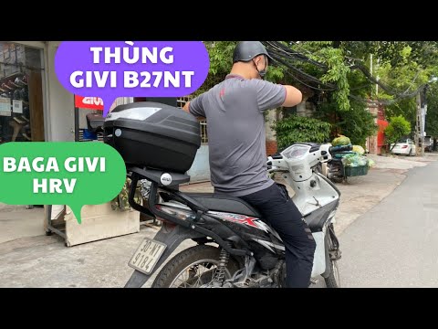Video Thùng xe máy Givi B27NT lắp xe WaveRSX với baga Givi... - youtube