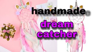 d i y how to make a very easy and very beautiful Unicorn Dream Catcher /wall hanging🌈
