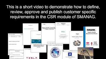 How to rocess, review, approve and implement CSRs with SMANAG