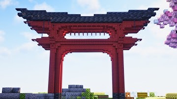 How to Build a Japanese Torii Gate in Minecraft
