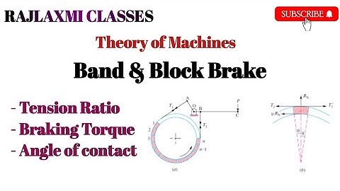 Band and Block Brake ll Tension Ratio ll Braking Torque ll Theory of Machine ll Mechanical Engg.