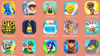 Count Master 3D,Subway Surf,Bowmasters,Tom Gold Run,Sonic Dash,Metroland,Om Nom Run,Temple Run 2 by Winston Games 5,102 views 6 days ago 37 minutes