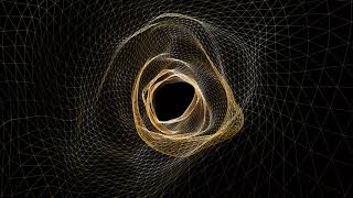 [Free stock video] Tunnel wireframe gold animation 10minutes 4k