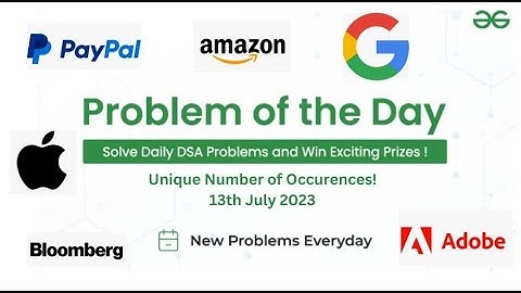 Unique Number of Occurrences | GeeksforGeeks Problem of the Day | July 13, 2023 #gfg #codeforself