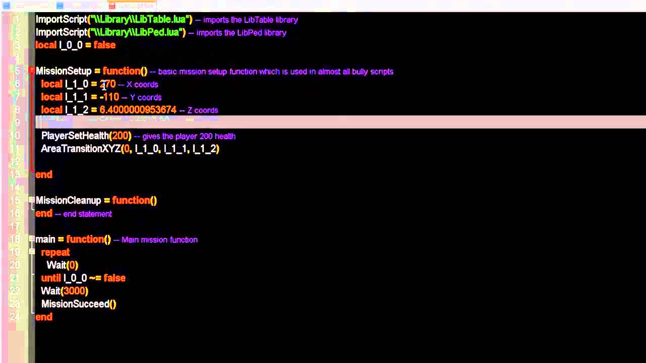 Bully Lua Tutorial - Basic Setup - YouTube