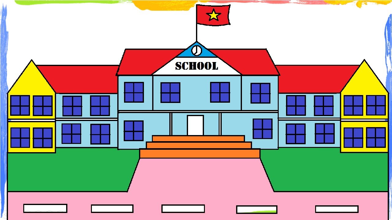 Hướng Dẫn Vẽ Ngôi Trường Đẹp Bằng Phần Mềm Paint - Tin Học Lớp 3 - How To  Draw School In Ms Paint | Tilado