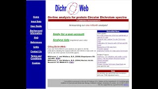 Analysing Protein CD Data using Dichroweb