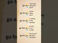 English Phrases with Go #learnenglish #shorts