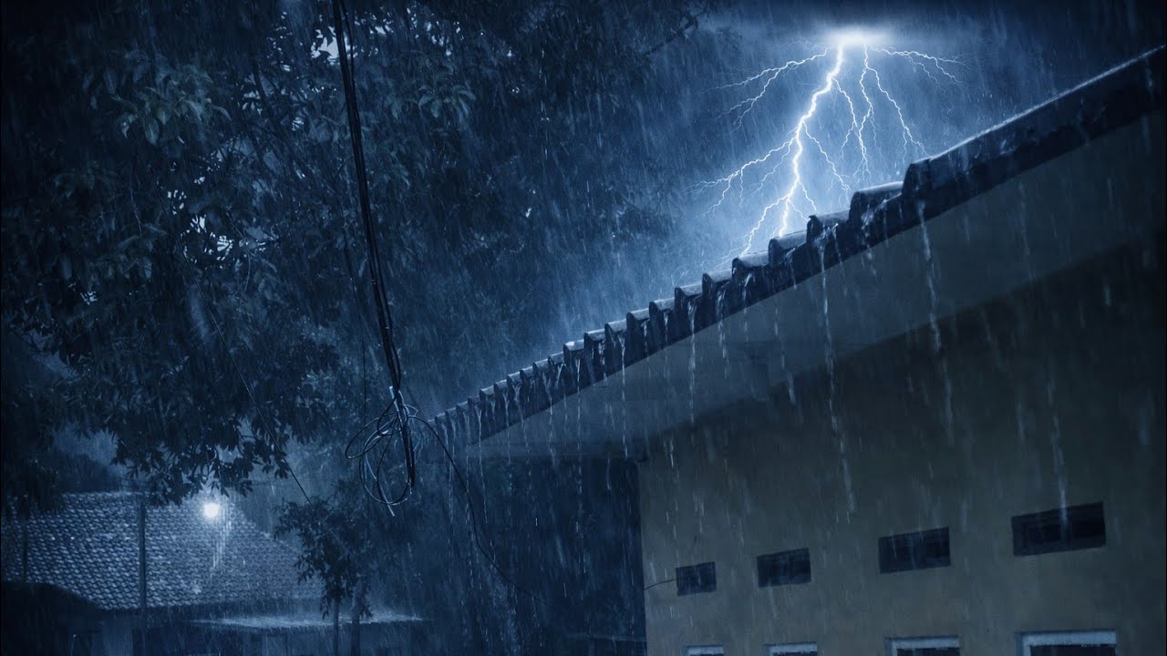 Very Heavy Rain Sounds for Deep Sleep ⛈️ Instant Insomnia Relief & Relaxation