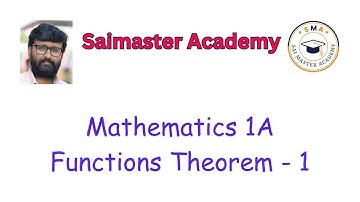 FUNCTIONS theorem 1 #maths1a #saimasteracademy