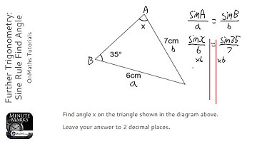 Further Trigonometry: Sine Rule Find Angle (Grade 7) - OnMaths GCSE Maths Revision