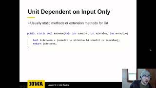 Software Dev Tools Lesson 12: Unit Testing