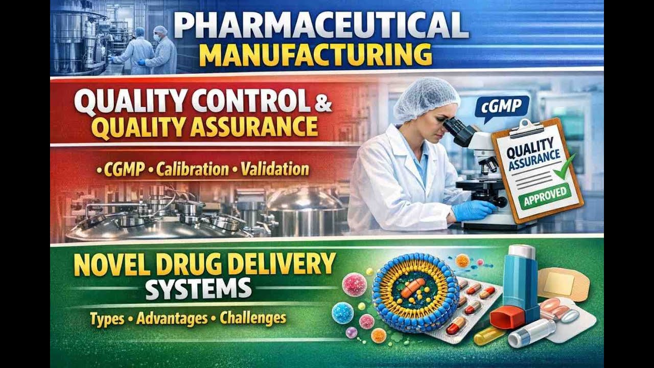 MRB- PHARMACIST EXAM CLASSES -PHARMACEUTICS -Basic structure, layout, - Novel drug delivery systems-