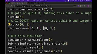 Python code to measure a quantum computer