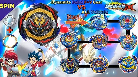 베이블레이드 버스트 DB 다이너마이트 벨리알 F+V기어 VS 올발키리 배틀 Beyblade Burst DB ベイブレードバーストDB