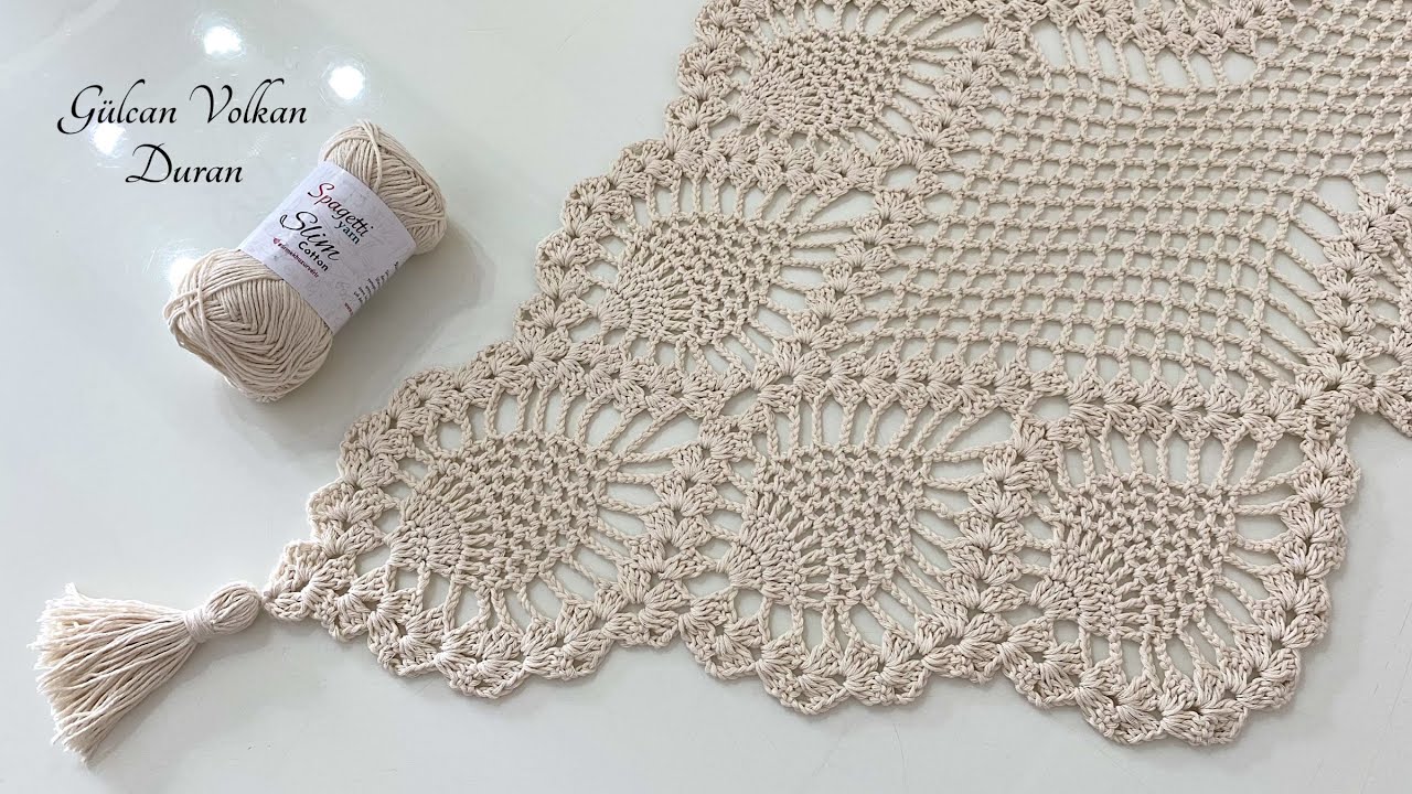 BADEM MODEL ÖRGÜ RUNNER YAPIMI 2.Bölüm