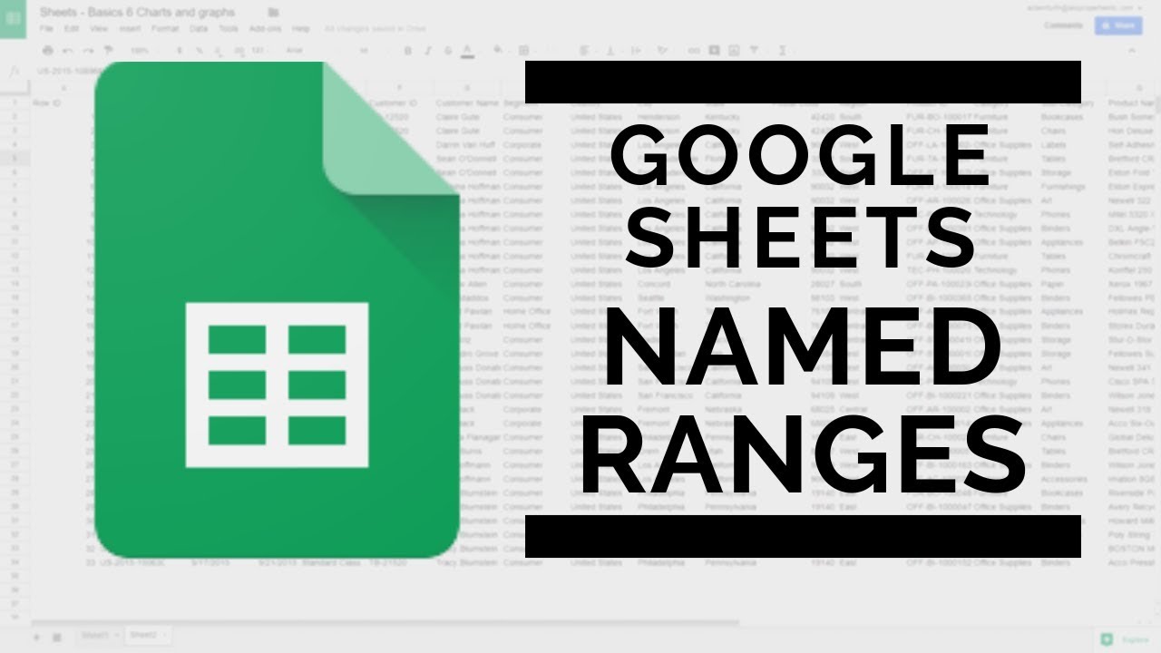 Google Sheets Define And Use Named Ranges YouTube Google Sheets Define And Use Named Ranges YouTube