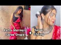 Saree style for girls saree drape  styling  retro mermaid drape santoshi megharaj