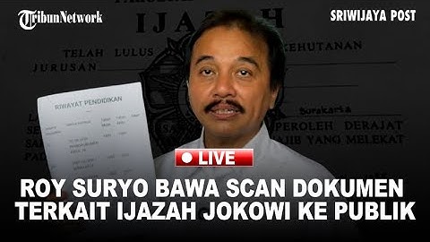 🔴Roy Suryo Beri Tanggapan Soal Klaim Ijazah Jokowi: Ini Scan Dokumen yang Ia Tunjukkan