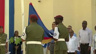 Flag Raising Ceremony at Sir Edney Cain Building in Belmopan