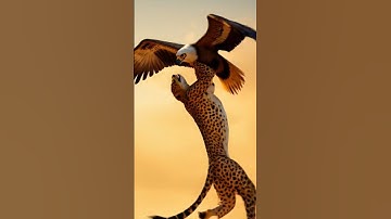 Strong Eagle Captures Cheetah and Flies to Nest #wildlife