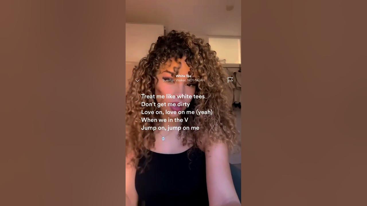 white tee (sped up) lyrics