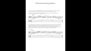 Guitaristic Altered Pentatonic scales for playing over Alt chords