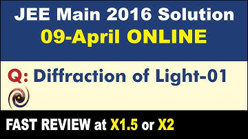 JEE Main 2016 Physics Solutions | Diffraction of Light-01
