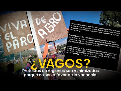 ¿VAGOS? Protestas en regiones son minimizadas porque no son a favor de la vacancia