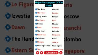 Major Newspapers Of The World|| #gk #education