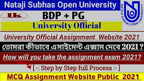 [ NSOU Assignment Website Public ] BDP & PG Assignment Website Public || Nsou Assignment 2021 ||