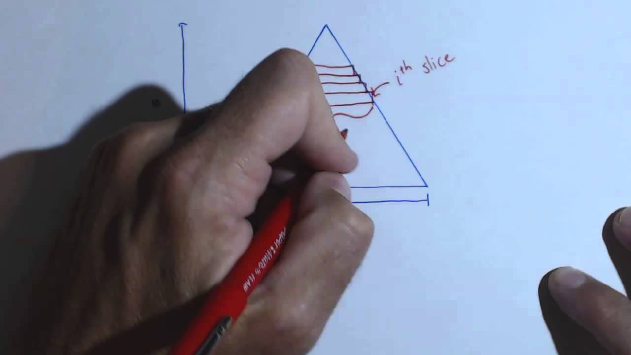 Area of a Triangle using Slicing and Definite Integrals