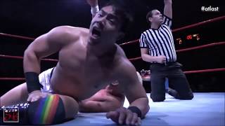 LGBTQ DDT followed by a crash and burn moonsault