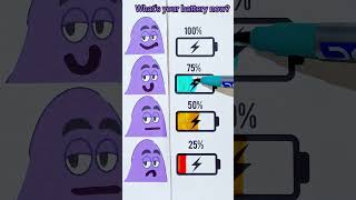 Grimace Shake Battery now what is yours shorts art grimaceshake satisfying viral battery