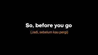 Dj Slow Terbaru - Before You Go - Full Lirik \u0026 Terjemahan