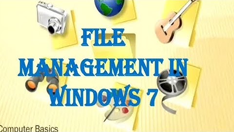 Computer Whiz Class-7. Chapter-1 File management in windows 7