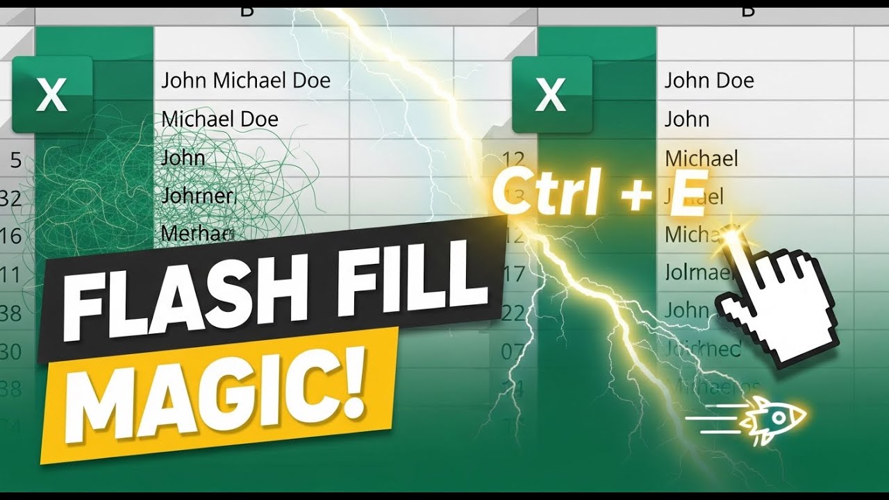 Excel Tutorial Flash fill Tricks  in Excel