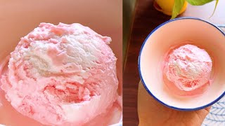 No Cream Strawberry Ice- Cream Recipe | 5 Ingredient Ice- cream Recipe