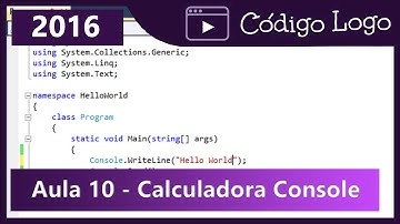 C# Aula 10 - Calculadora Console Fazendo uma calculadora em C#
