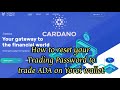 How to restore your trading password on yoroi wallet  stake your ada