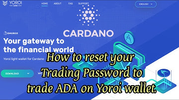How to restore your Trading Password on Yoroi Wallet + Stake your ADA.
