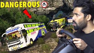 WE DROVE INDIAN BUSES ON THE MOST DANGEROUS ROAD IN ETS 2… BIG MISTAKE! 🚍🔥 screenshot 2